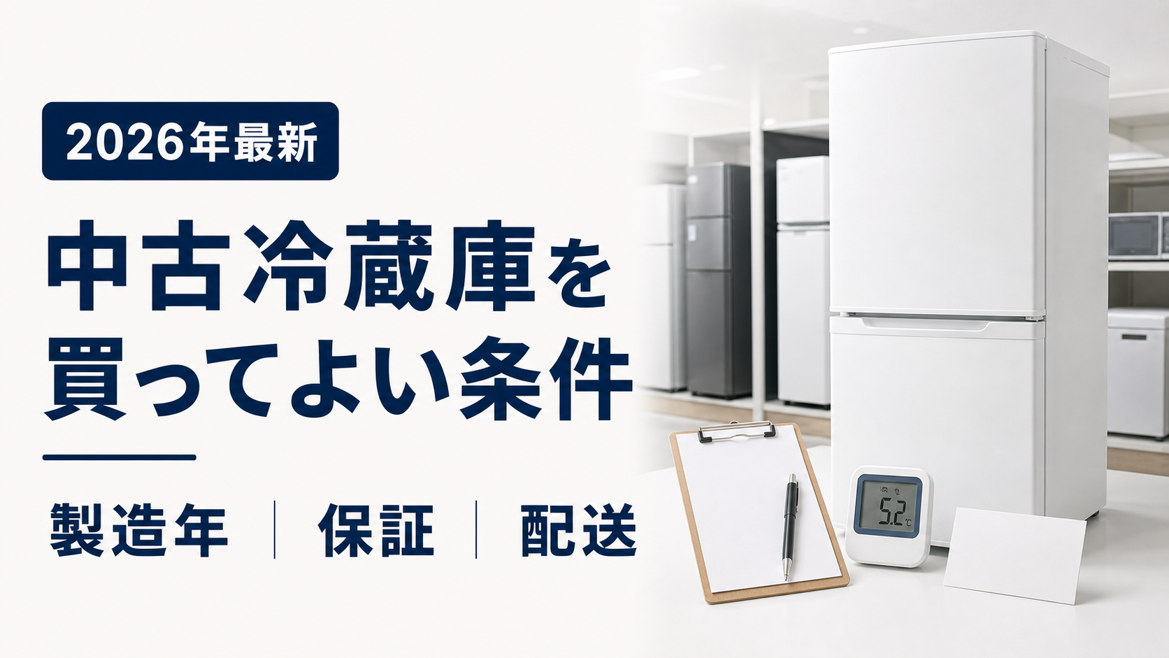 中古冷蔵庫を買ってよい条件と注意点